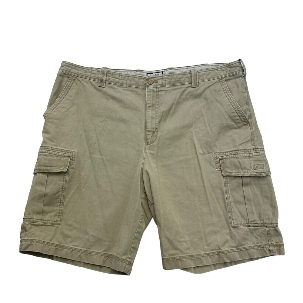 Izod Cargo Shorts Mens 42 Brown Utility Pockets Cotton Hiking Outdoors